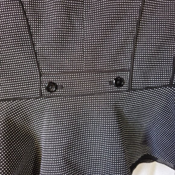 White House Black Market Polka Dot Peplum Blazer Jacket black | white Size 10 - Picture 3 of 10